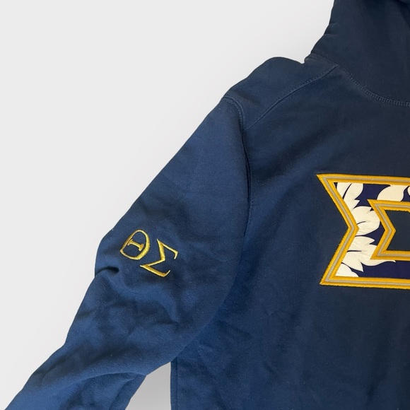 Sigma Chi Fraternity Navy Men's Quicksilver Pullover Hoodie - Medium - Picture 6 of 8